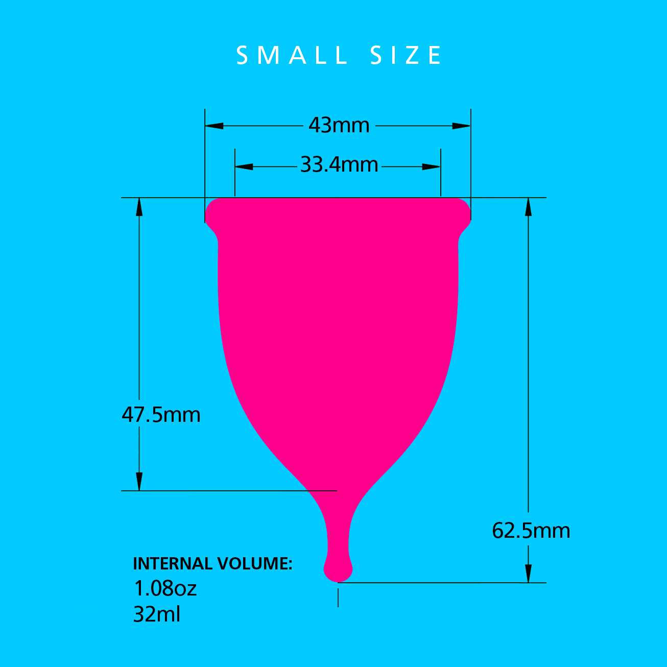 Super Jennie Menstrual Cup - Size Small